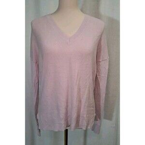 J.CREW V-neck Long Sleeve Sweater Merino Wool Cotton Sweet Lilac G0613 Size S